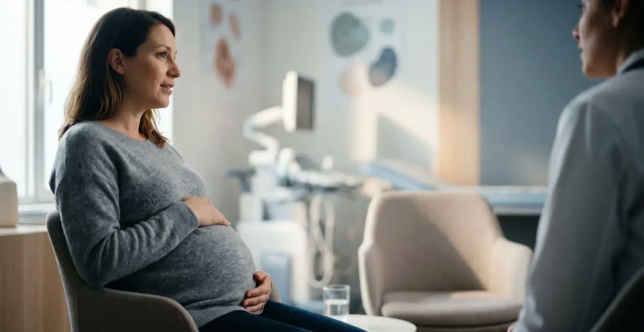 Consultation médicale prénatale avec anesthésiste dans une maternité française