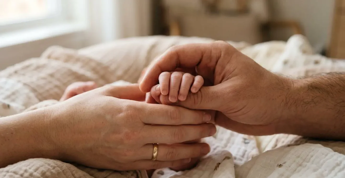 Méthode de contention douce à deux parents pour couper les ongles de bébé en toute sécurité.